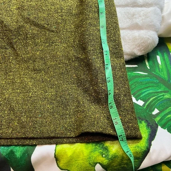 Ann Taylor LOFT 8 Green Speckled Wool Fall Winter Whimsygoth Lined Mini Skirt - Picture 4 of 7